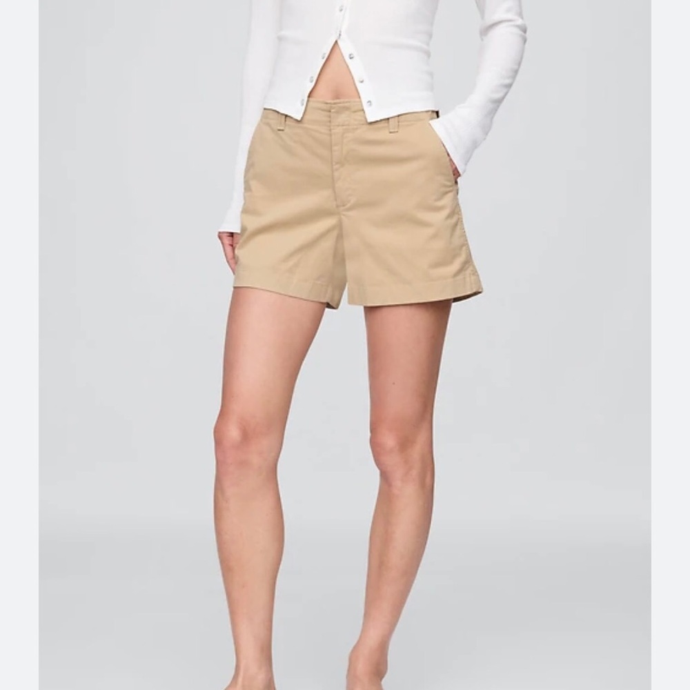 Amazon Essentials Khaki High-Rise Womens Shorts